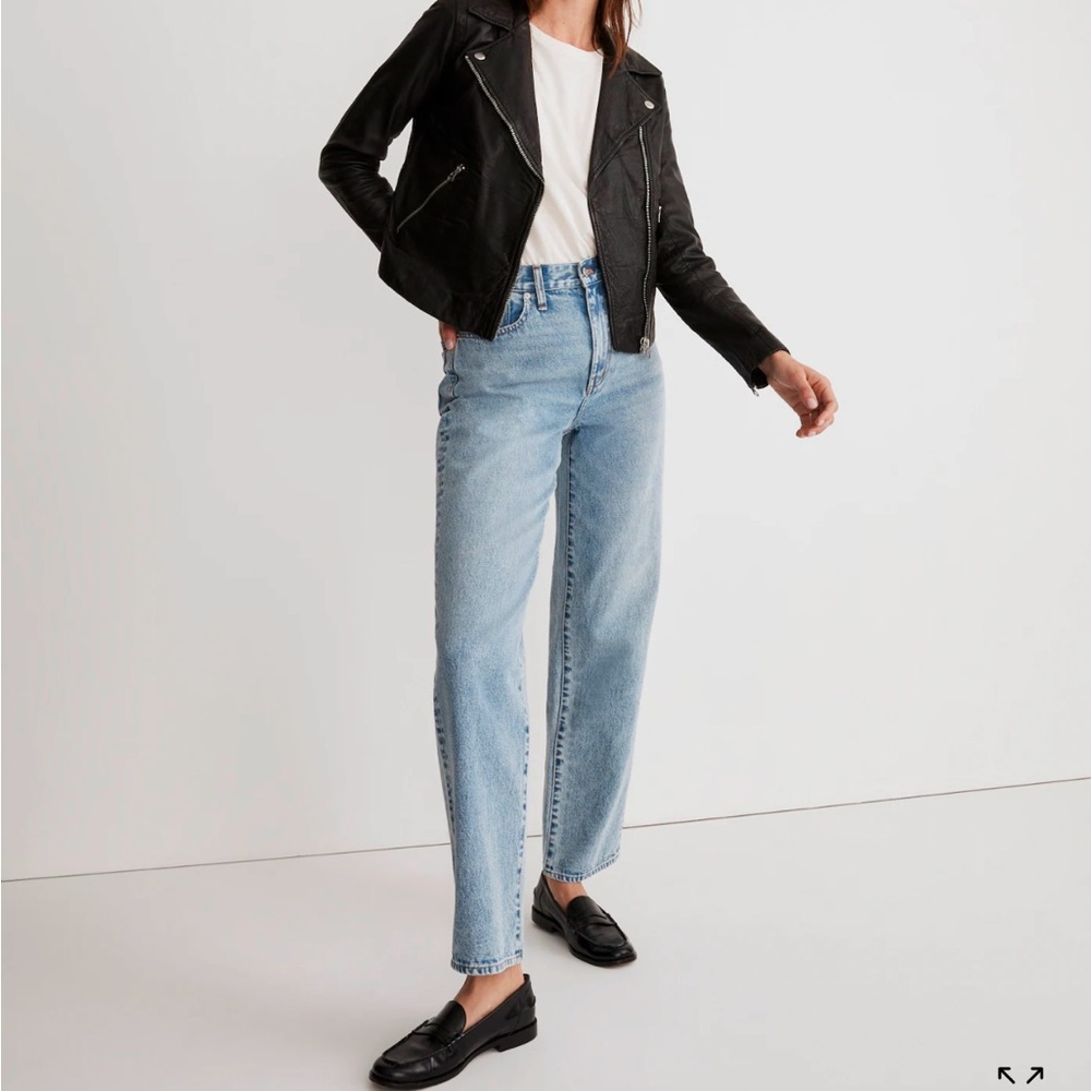 Women's Washed Leather Motorcycle Jacket